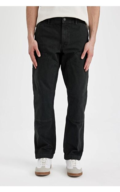 DeFacto Wide Leg Düz Paça Kanvas Pantolon