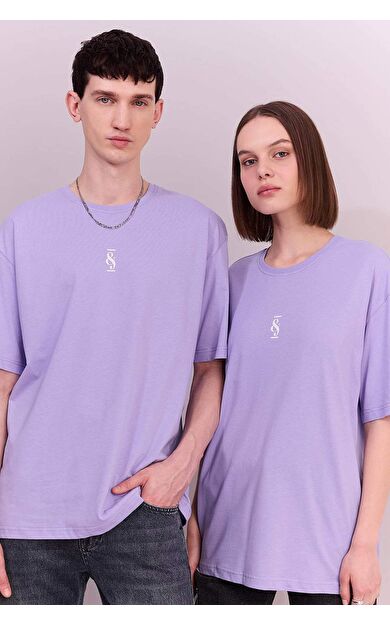 DeFacto Oversize Fit Bisiklet Yaka Baskılı Tişört C2134AX24SMPR479