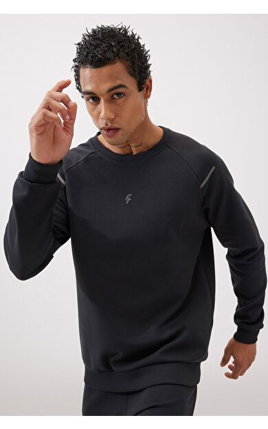 DeFacto Standart Fit Bisiklet Yaka Skuba Dalgıç Kumaş Sweatshirt C2311AX24SPAR231