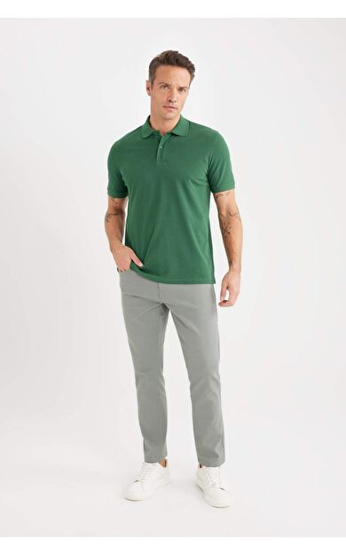 DeFacto Slim Fit Dar Kesim Dar Paça Chino Kanvas Pantolon C2401AX25SPKH120