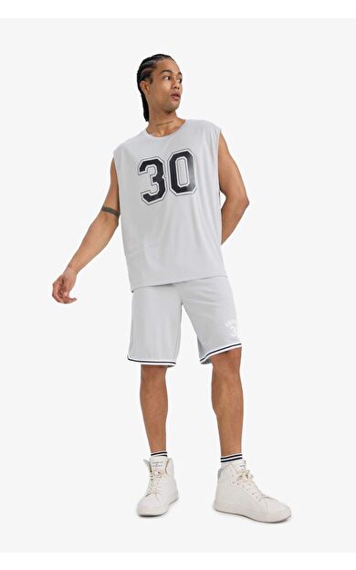 DeFacto DeFactoFit Hızlı Kuruyan Standart Fit Sporcu Kısa Paça Şort