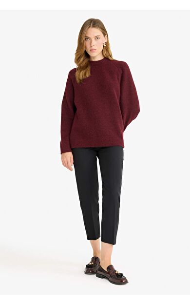 Carrot Fit  Fermuarlı Yüksek Bel Dar Paça Crop Pantolon C2466AX25AUBK81