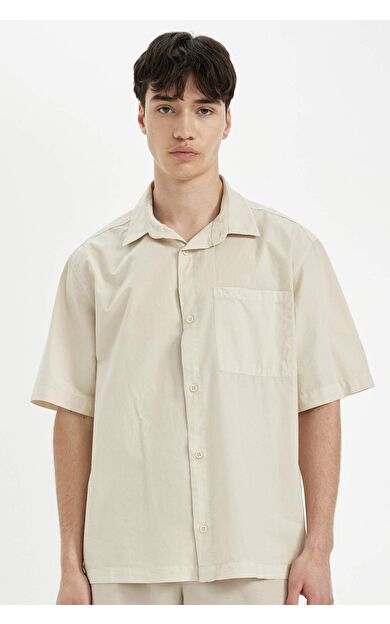 DeFactoFit Relax Fit Pamuklu Kısa Kollu Gömlek C2764AX24SMBG700