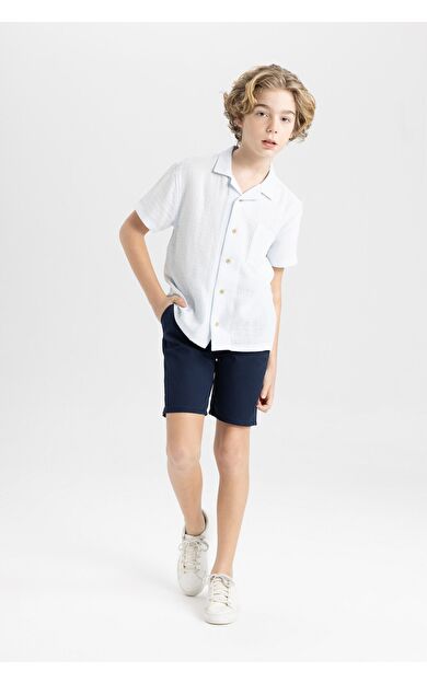 DeFacto Erkek Çocuk Regular Fit Gabardin Şort C2955A824SMNV135