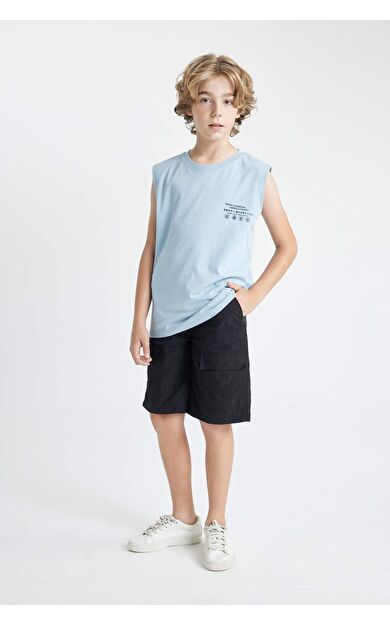 DeFactoFit Erkek Çocuk Relax Fit Paraşüt Şort