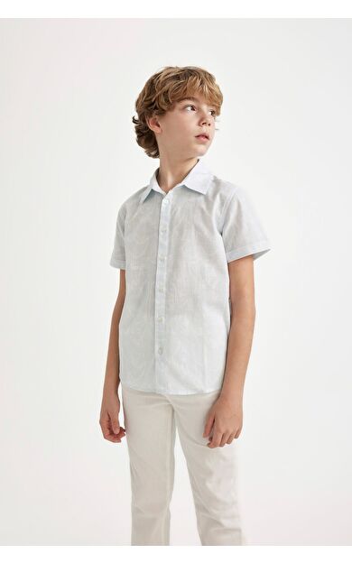 DeFacto Erkek Çocuk Regular Fit Polo Yaka Kısa Kollu Gömlek