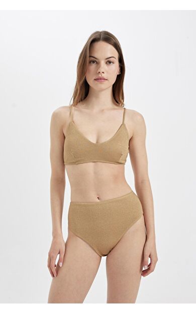 DeFacto Fall in Love Regular Fit Parlak Kumaş Bikini Alt C3180AX24SMYL275