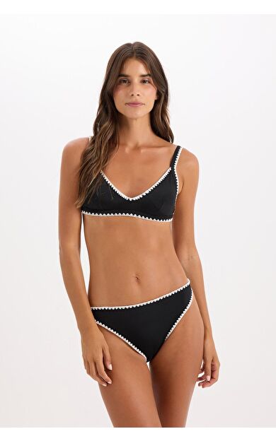 DeFacto DeFactoFit Fall in Love Regular Fit Nakışlı Bikini Alt C3203AX24HSBK81