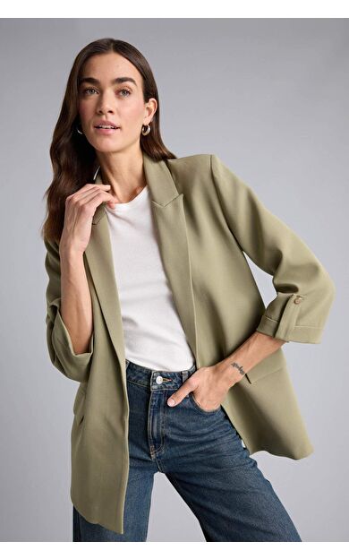 DeFacto Oversıze Ceket Yaka Basic Blazer Ceket