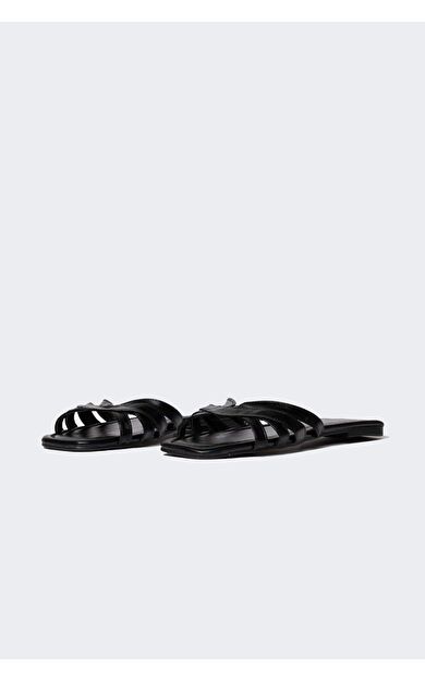 Kadın Düz Taban Suni Deri Terlik