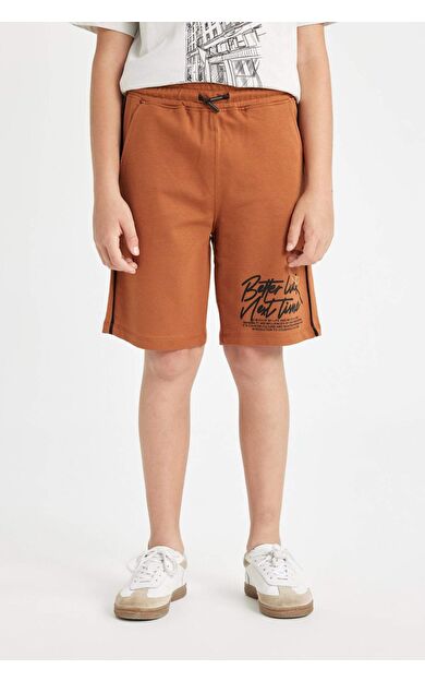 DeFactoFit Erkek Çocuk Regular Fit Sweatshirt Kumaşı Şort