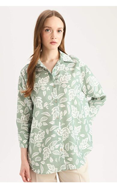 DeFacto Regular Fit Desenli Uzun Kollu Gömlek C3818AX25SPKH434