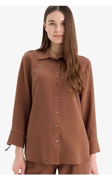 DeFacto Regular Fit Basic Düz Uzun Kollu Gömlek C3819AX25SPBN519