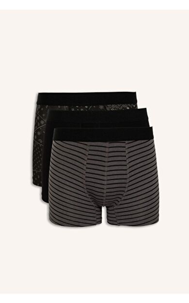 DeFacto Regular Fıt Şal Desenli 3'lü Boxer