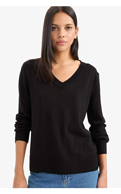 Relax Fit V Yaka Triko Kazak