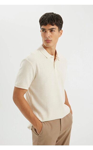 DeFacto Regular Fit Polo Yaka Krep Polo Tişört