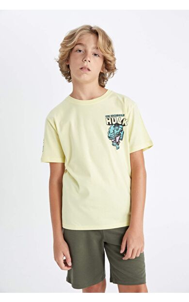 DeFactoFit Erkek Çocuk Marvel Comics Bisiklet Yaka Kısa Kollu Tişört C4259A824HSYL280