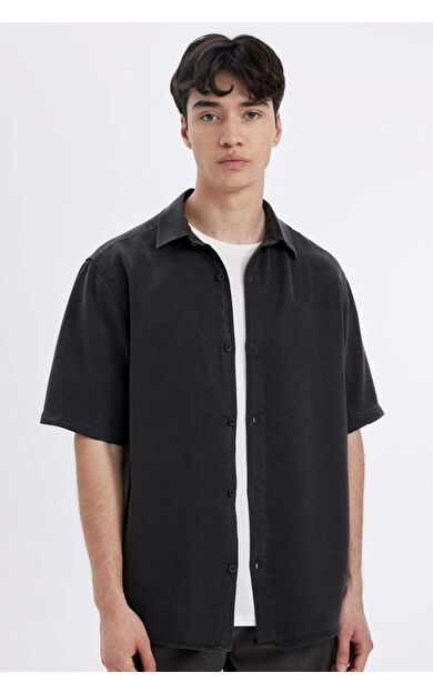 DeFacto Regular Fit Tensel Kısa Kollu Gömlek C4313AX24HSAR231