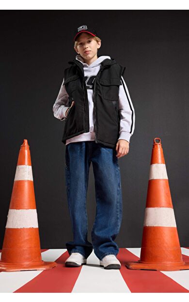 Erkek Çocuk Su İtici Kapüşonlu Yelek C4340A825AUBK27