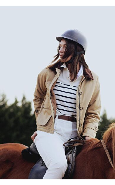 DeFacto Regular Fit Polo Yaka Çizgili Kısa Kollu Triko Tişört