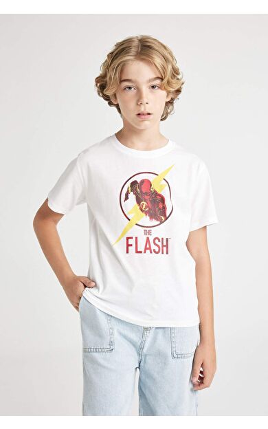 DeFactoFit Erkek Çocuk The Flash Bisiklet Yaka Kısa Kollu Tişört