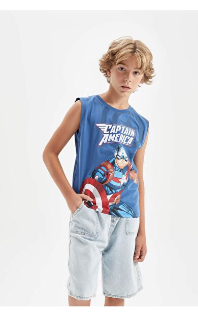 DeFactoFit Erkek Çocuk Marvel Bisiklet Yaka Atlet