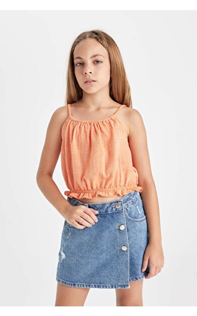 DeFactoFit Kız Çocuk Askılı Bluz