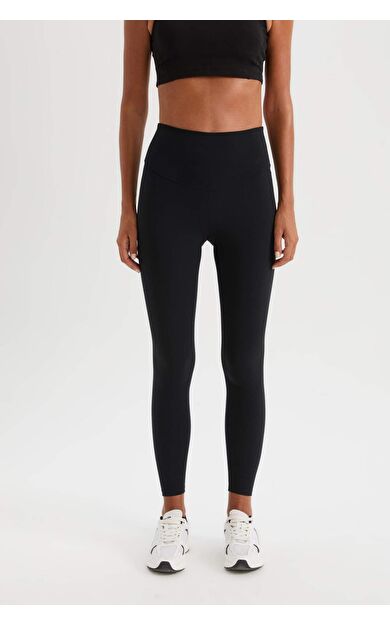 DefactoFit Yüksek Bel Beli Saran Toparlayıcı Esnek Premium Sporcu Tayt