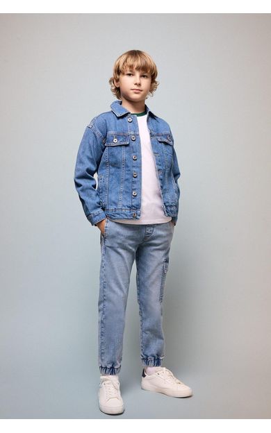 DeFacto Jogger Fit Ekstra Esnek Beli Lastikli Jean Pantolon Erkek Çocuk