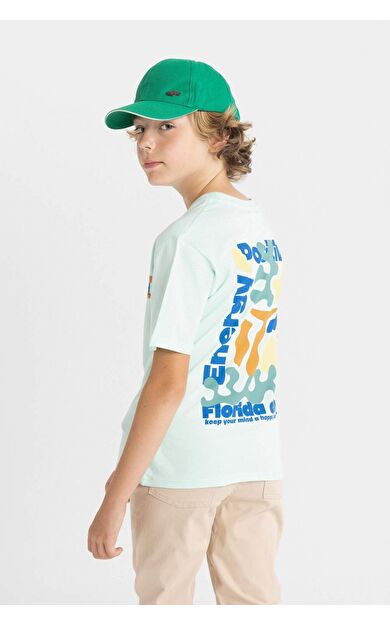 DeFactoFit Erkek Çocuk Regular Fit Bisiklet Yaka Baskılı Kısa Kollu Tişört C4661A824HSTR246