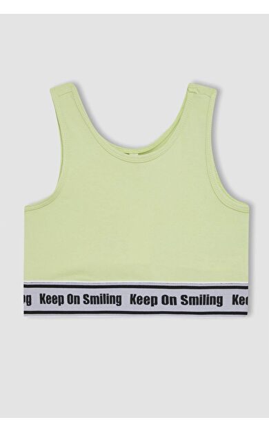 DeFacto DeFactoFit Kız Çocuk Bisiklet Yaka Atlet C4719A824SMGN1098