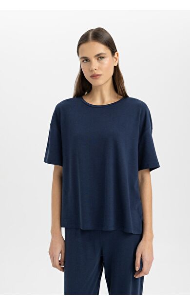 DeFacto Fall in Love Regular Fit Bisiklet Yaka Üst