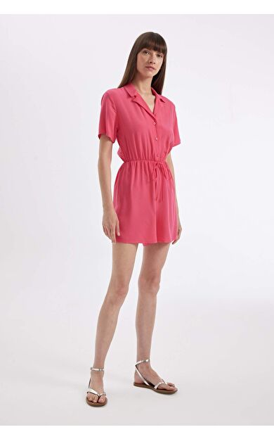 Polo Yaka Kısa Kollu Tulum