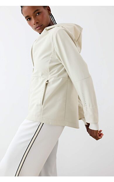 DeFactoFit Su İtici Slim Fit Dar Kesim Kapüşonlu Fermuarlı Softshell Mont C4951AX25AUBG721