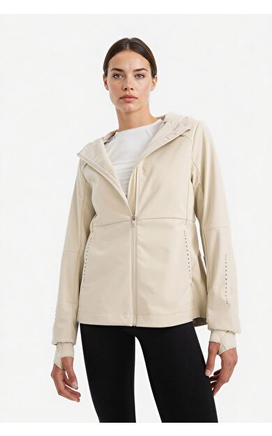DeFacto DeFactoFit Su İtici Slim Fit Dar Kesim Kapüşonlu Fermuarlı Softshell Mont C4951AX25AUBG721