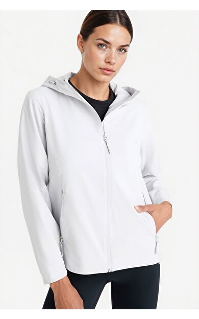 DeFacto DeFactoFit Su İtici Regular Fit Kapüşonlu Fermuarlı İpek Kumaş Yağmurluk C4952AX25AUGR493