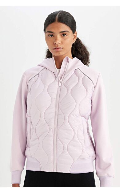 DeFactoFit Regular Fit Kapüşonlu Fermuarlı Çift Cepli Mont