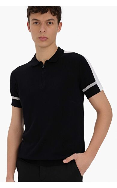 DeFacto Slim Fit Dar Kesim Polo Yaka Kısa Kollu Triko Polo Tişört