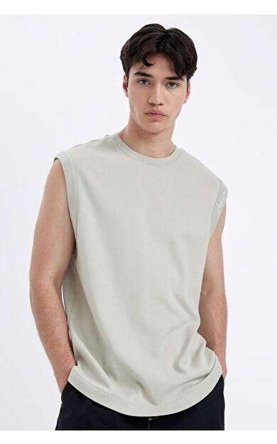 DeFactoFit Boxy Fit Baskılı Bisiklet Yaka Atlet C5040AX24HSKH494