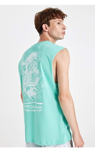 DeFactoFit Boxy Fit Baskılı Bisiklet Yaka Atlet C5052AX24HSGN1101