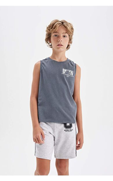 DeFactoFit Erkek Çocuk Bisiklet Yaka Baskılı Atlet C5105A824HSAR141