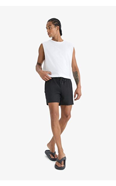 DeFactoFit Baskılı Esnek Dokulu Kısa Boy Sporcu Deniz Şortu C5138AX25HSBK81