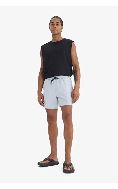 DeFactoFit Baskılı Esnek Dokulu Kısa Boy Sporcu Deniz Şortu C5138AX25HSGR184