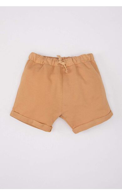 DeFactoFit Erkek Bebek Regular Fit Etiket Baskılı Pike Şort
