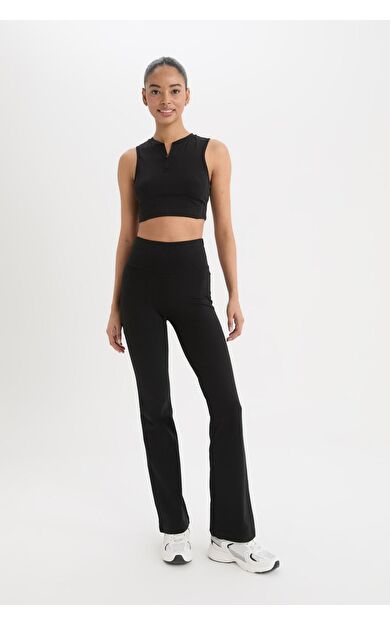 DeFacto DeFactoFit Flare Fit Beli Saran İspanyol Paça Standart Boy Pantolon