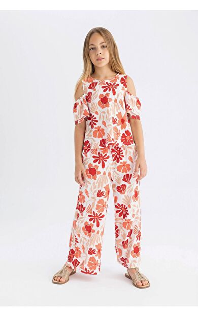 DeFacto Kız Çocuk Wide Leg Bürümcük Pantolon C5373A824SMRD116