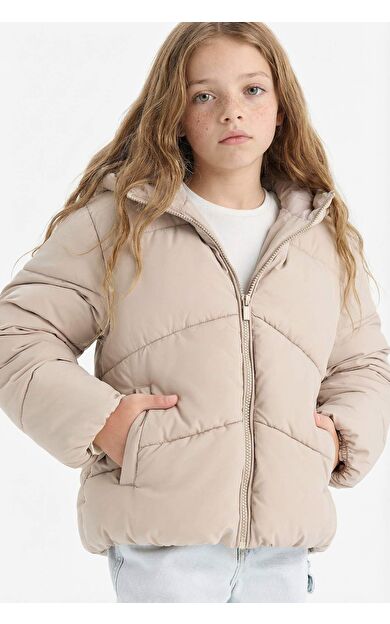 Kız Çocuk Su İtici Kapüşonlu Mont C5389A825AUER37