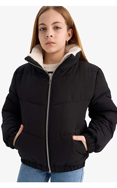 Kız Çocuk Pelüş Astar Fermuarlı Mont C5390A825AUBK27