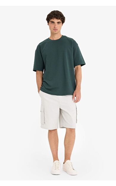 DeFacto Kargo Fit Gabardin Bermuda C5400AX25SMGR503