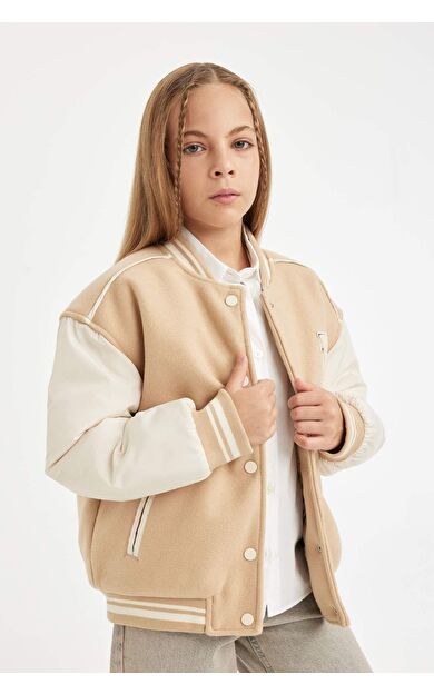 DeFacto Kız Çocuk Kolej Yaka Bomber Mont